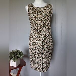 Floral Sleeveless Mini Dress 100% Rayon Size XL